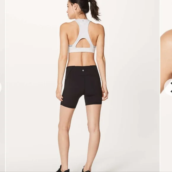 Lululemon Pace Perfect Bra (Storage) Sz 12 B/C Cup White/ Black - Picture 4 of 11